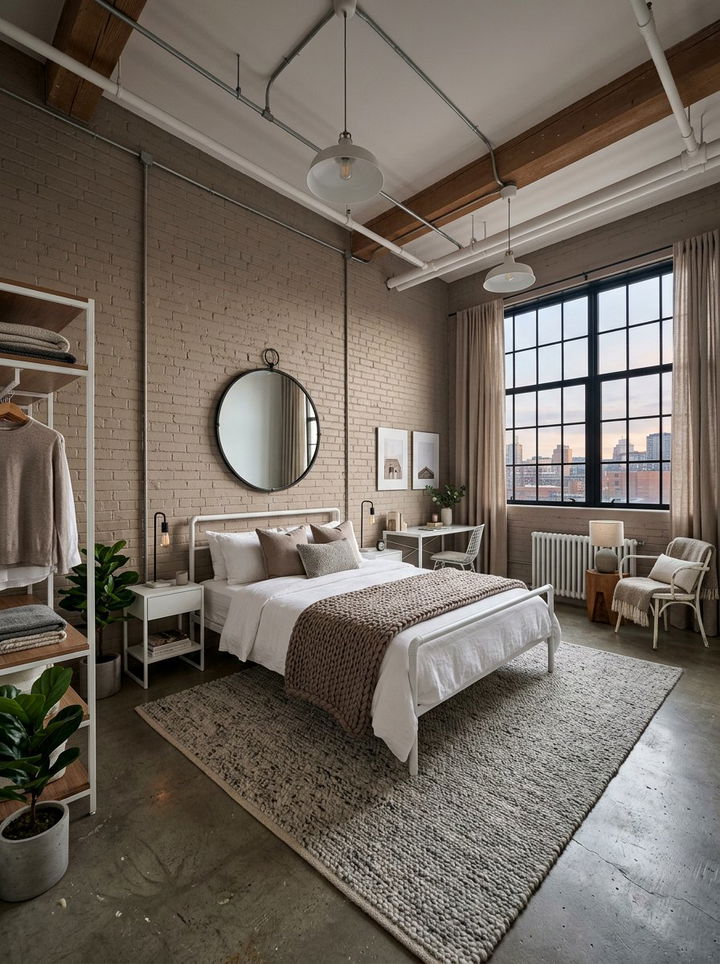 Industrial Taupe And White Bedroom - 30 taupe and white bedroom ideas