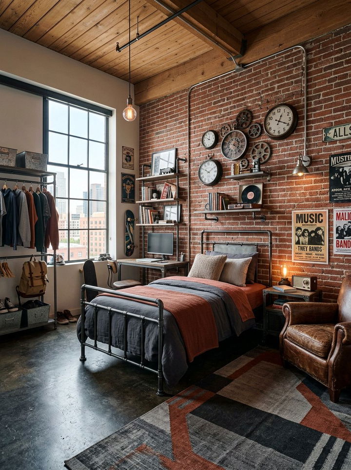 Industrial Teen Bedroom - 30 teenager bedroom decor ideas