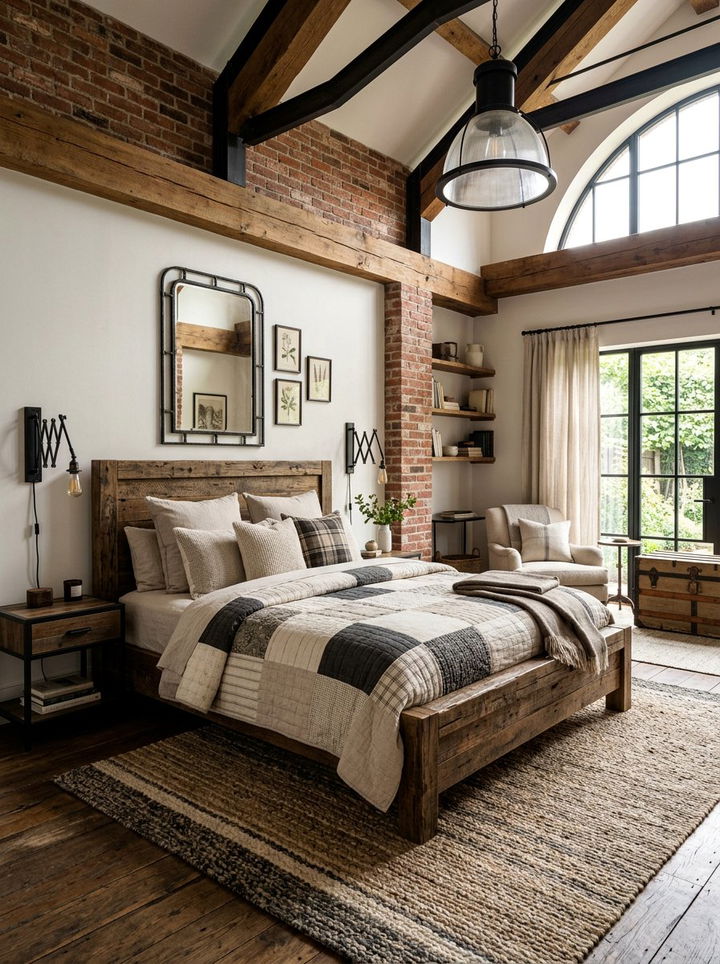 Industrial To Farmhouse Bedroom - 30 bedroom transition ideas
