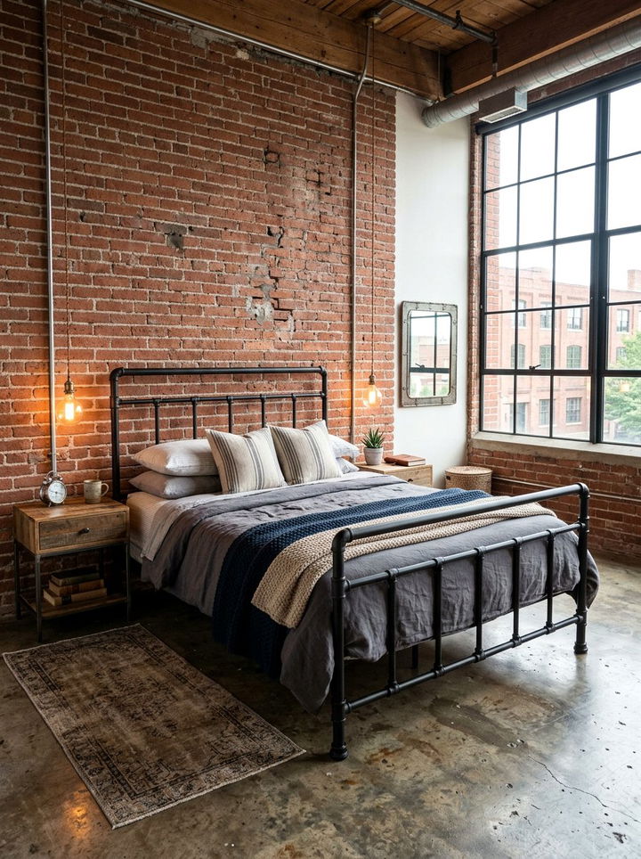 Industrial Vintage Bedroom - 30 antique bedroom ideas
