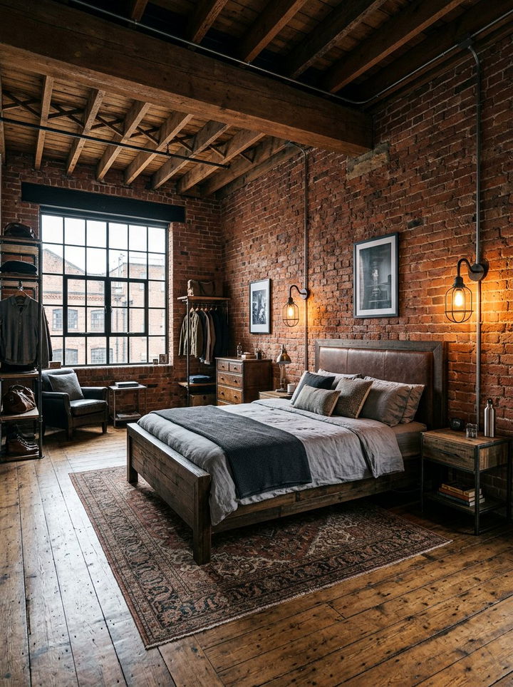 Industrial Wall Light - 30 bedroom accent lighting ideas