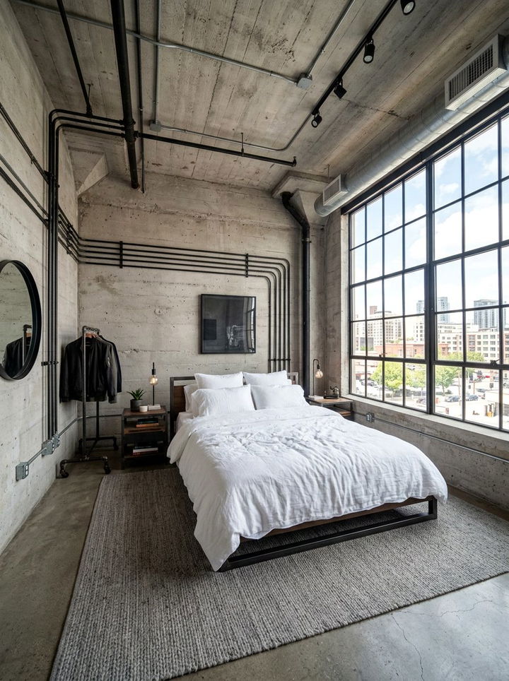 Industrial White Bedroom - 30 bedroom white bedding ideas