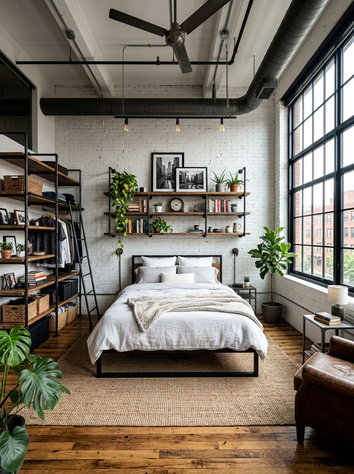 Industrial White Bedroom - 30 white bedroom ideas