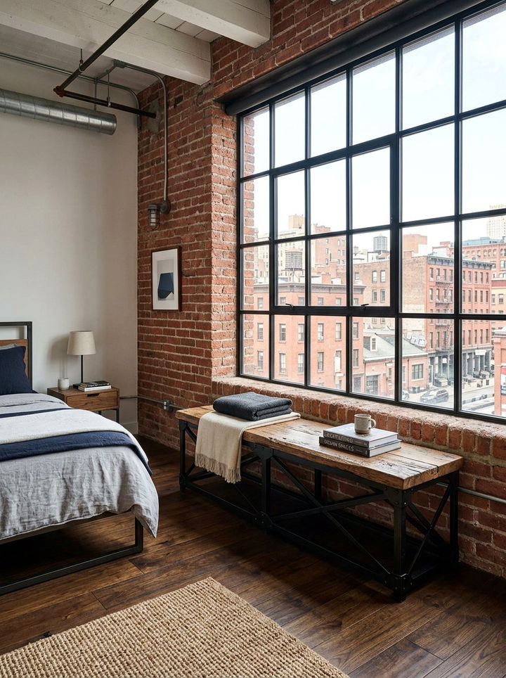 Industrial Window Bench - 30 bedroom window benches