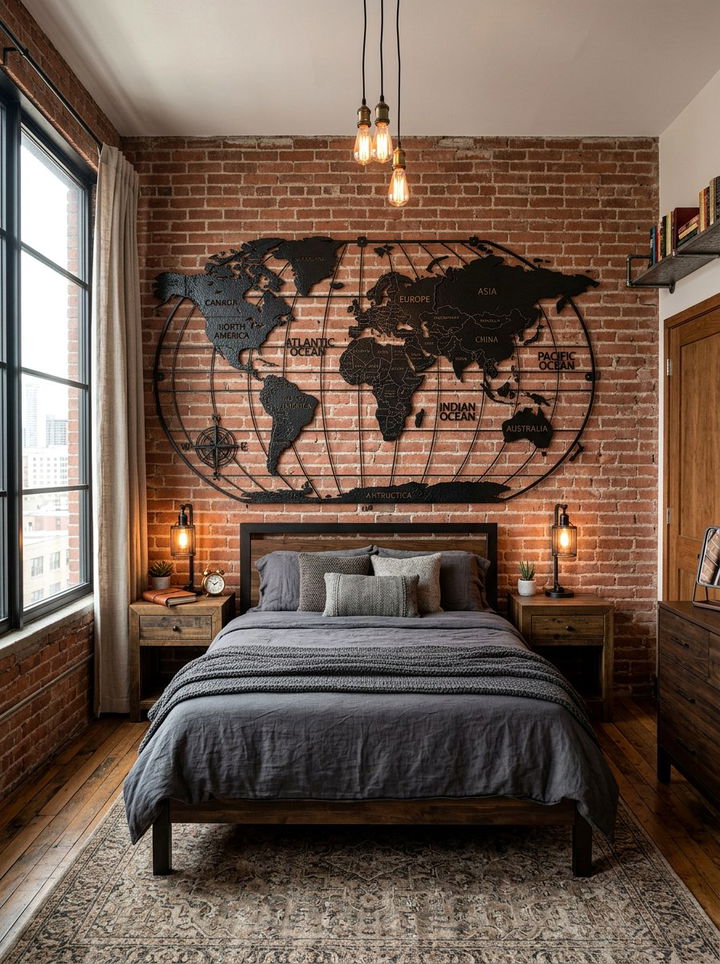 30 Adventurous World Map Bedroom Ideas for Travel Lovers - Lost At E Minor