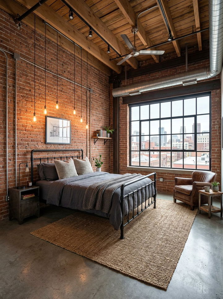 Industrial bedroom - 30 creative bedroom ideas