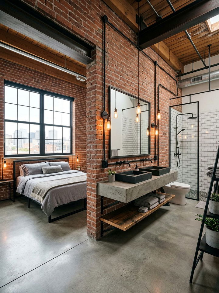 Industrial bedroom to bathroom conversion - 30 bedroom to bathroom conversion ideas