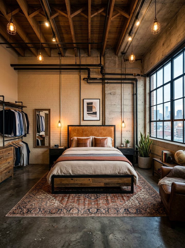 Industrial beige bedroom - 30 bedroom beige walls
