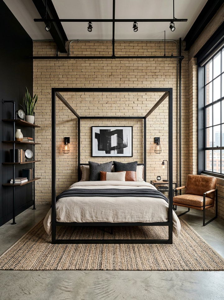 Industrial black and beige bedroom - 30 black and beige bedroom color combo