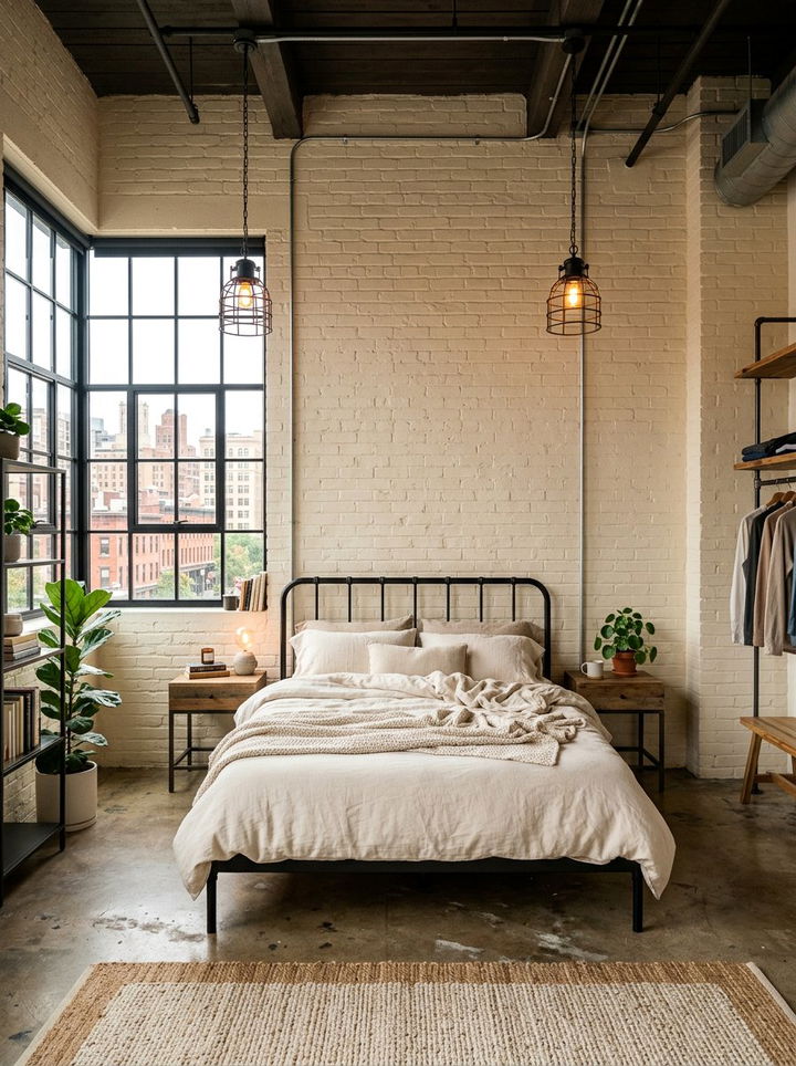 Industrial cream bedroom - 30 modern cream bedroom ideas