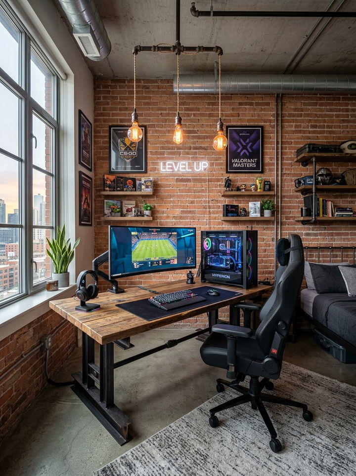 Industrial esports bedroom - 30 esports bedroom ideas