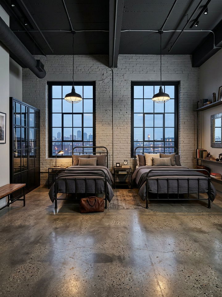 Industrial grey bedroom - 30 minimalist grey bedroom ideas