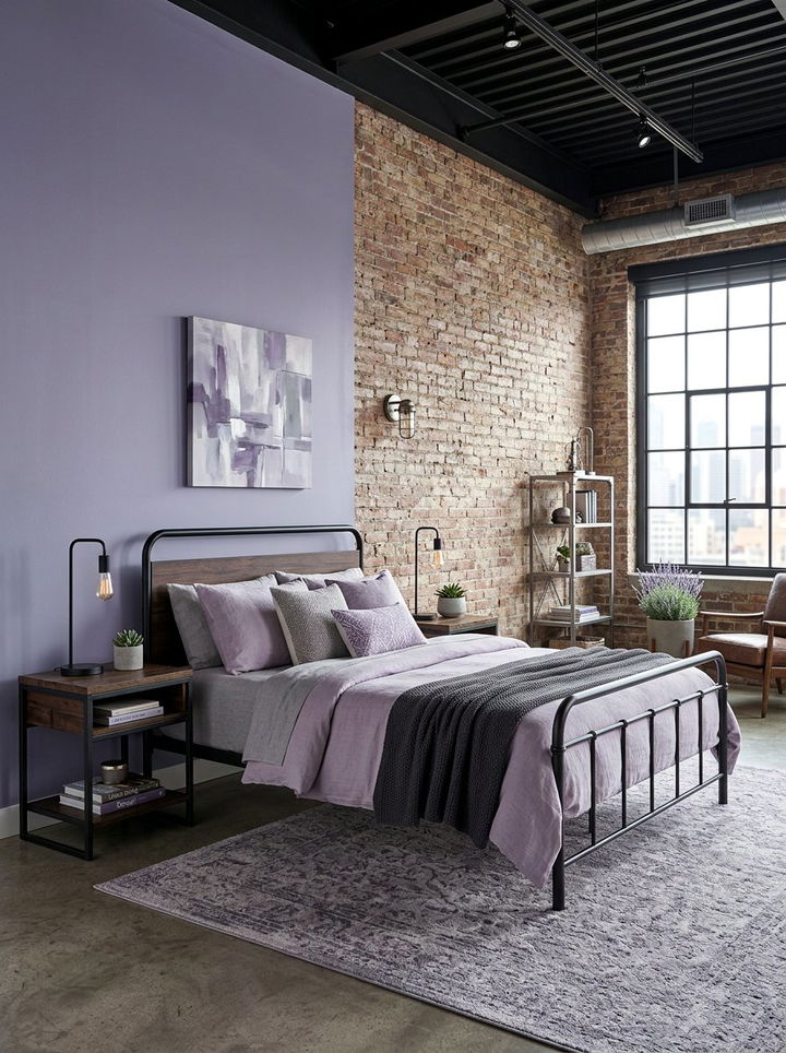 Industrial lavender bedroom - 30 lavender bedroom ideas