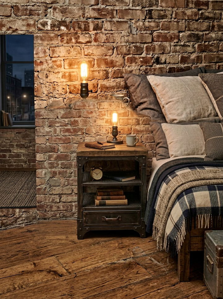 Industrial nightstand - 30 bedroom modern nightstands