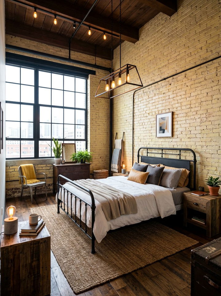 Industrial pastel yellow bedroom - 30 pastel yellow bedroom ideas