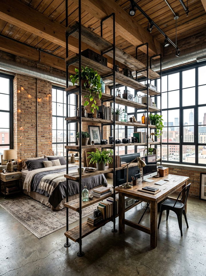 Industrial pipe shelving - 30 bedroom shelf dividers