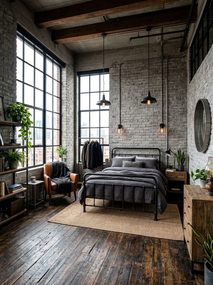 Industrial stone gray bedroom - 30 stone gray bedroom ideas