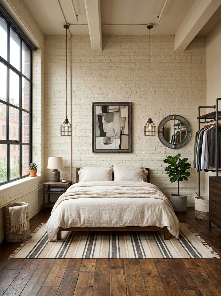 Industrial style cream bedroom - 30 contemporary cream bedroom ideas
