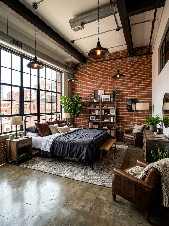 Industrial style master bedroom - 30 new construction bedroom ideas