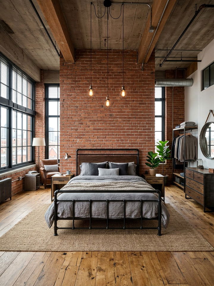 Industrial style master bedroom - 30 empty nester bedroom ideas