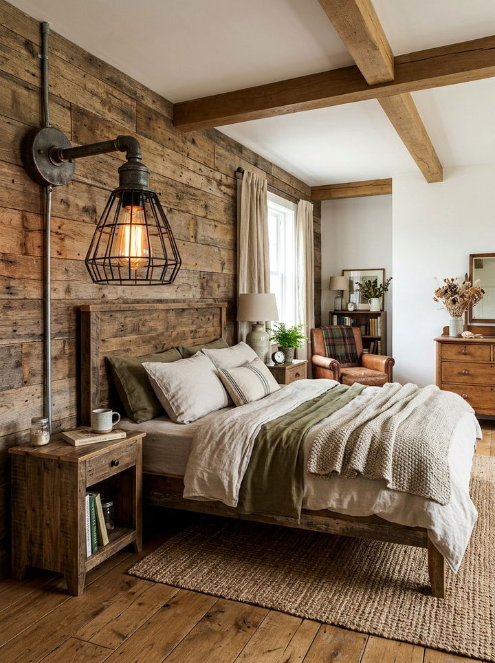 Industrial wall light - 30 bedroom task lighting ideas