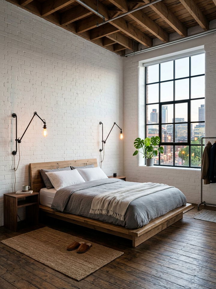 Industrial wall lights - 30 bedroom dimmer lights ideas