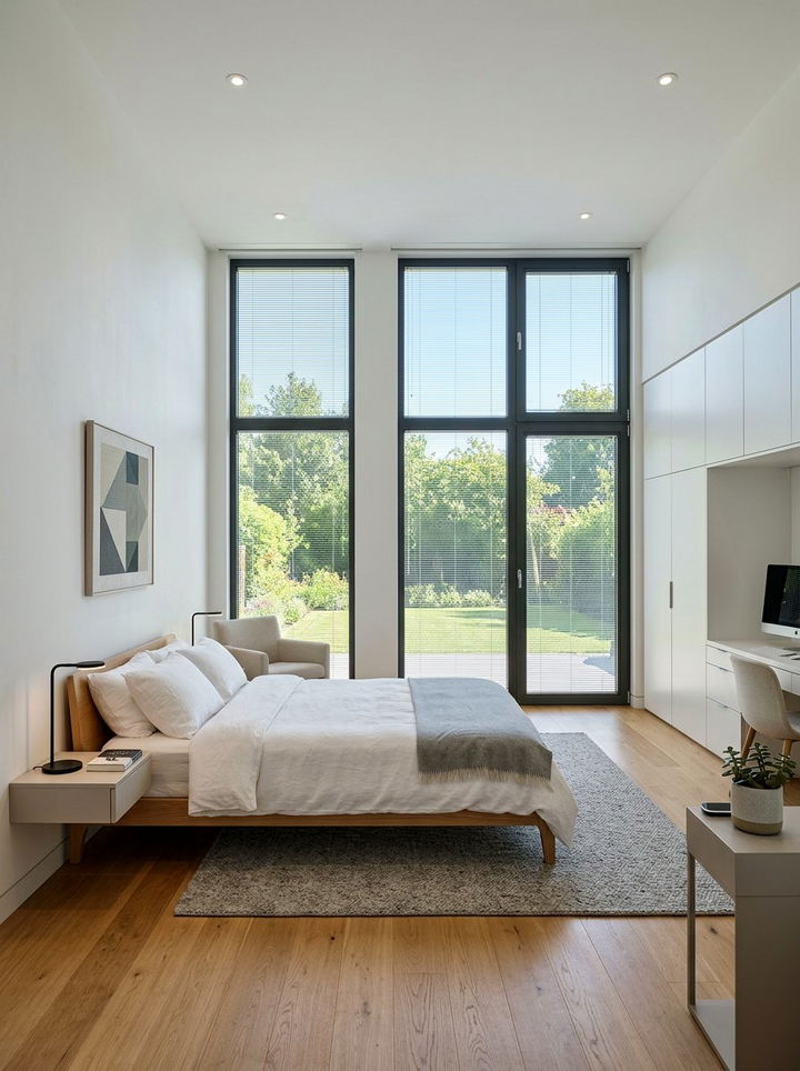 Integral window blinds - 30 dust-free bedroom ideas