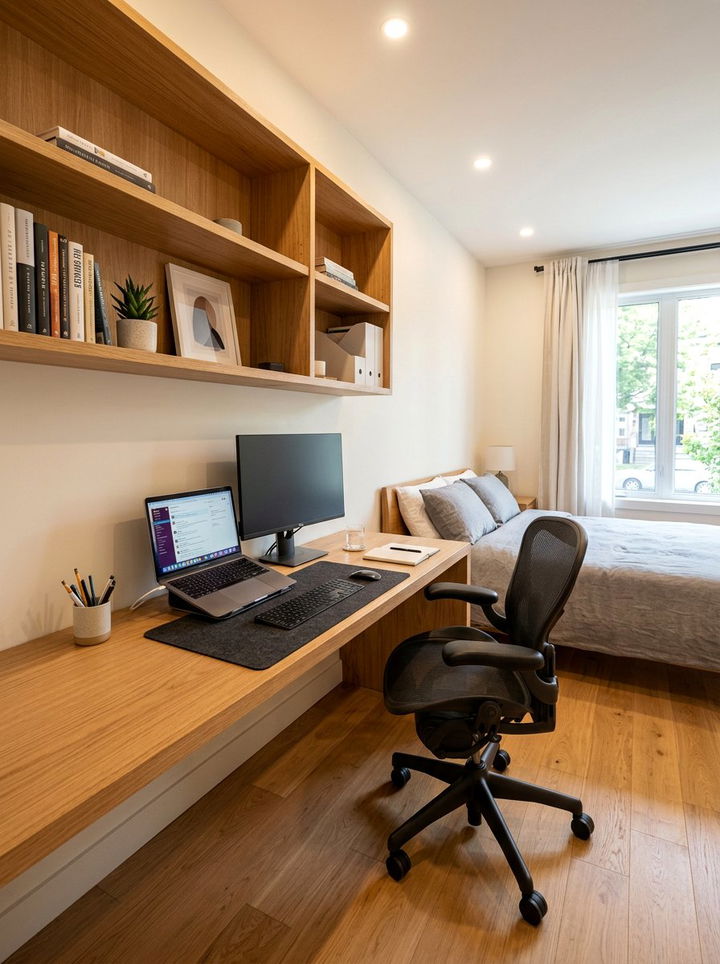 Integrated Bedroom Workspace - 30 bedroom built-in ideas