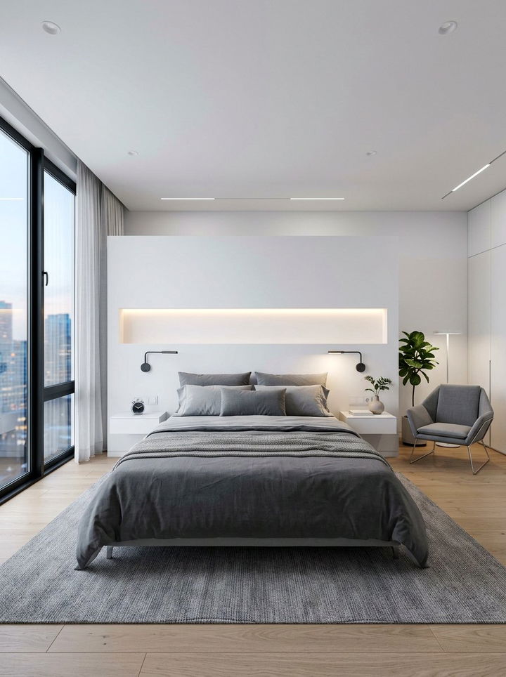 Integrated Led Reading Lights - 30 bedroom wall lights