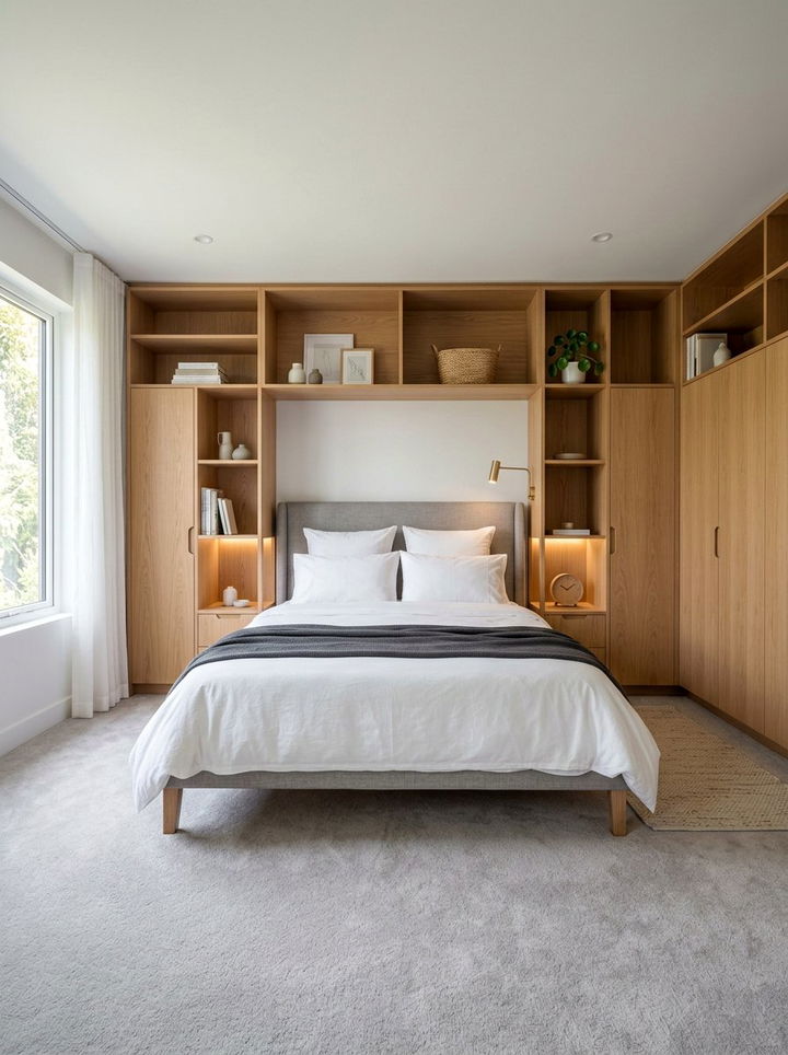 Integrated Shelving Bedroom - 30 architect bedroom ideas