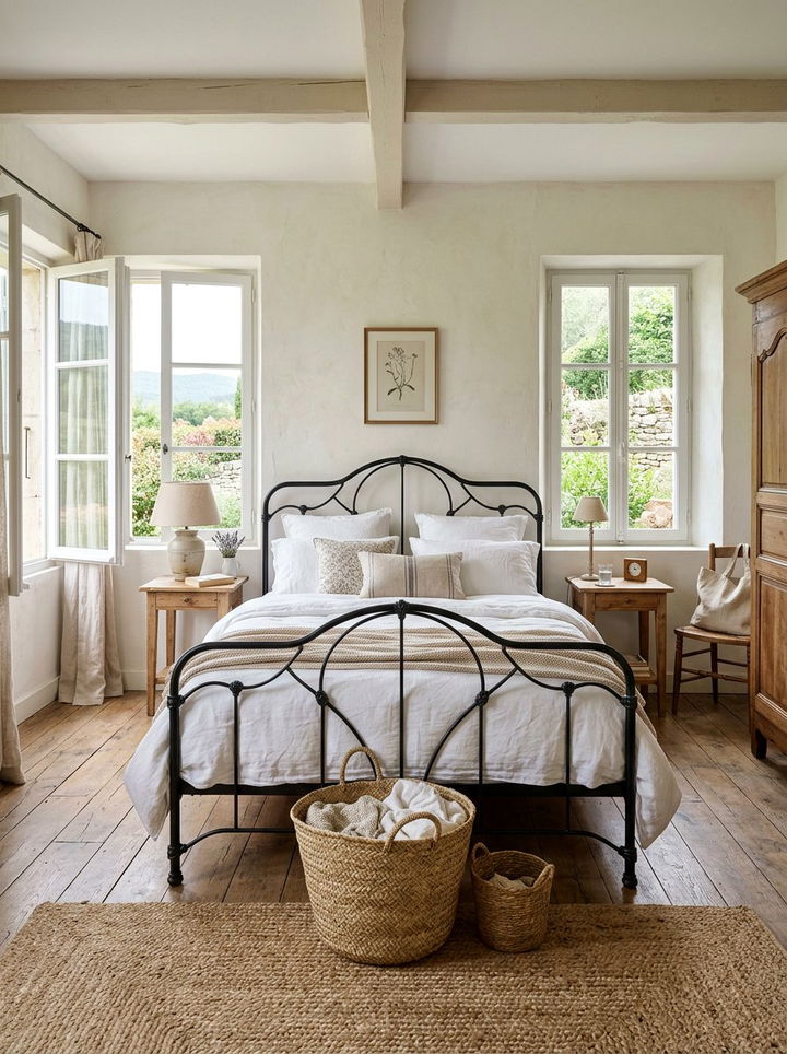 Iron bed French bedroom - 30 French bedroom ideas
