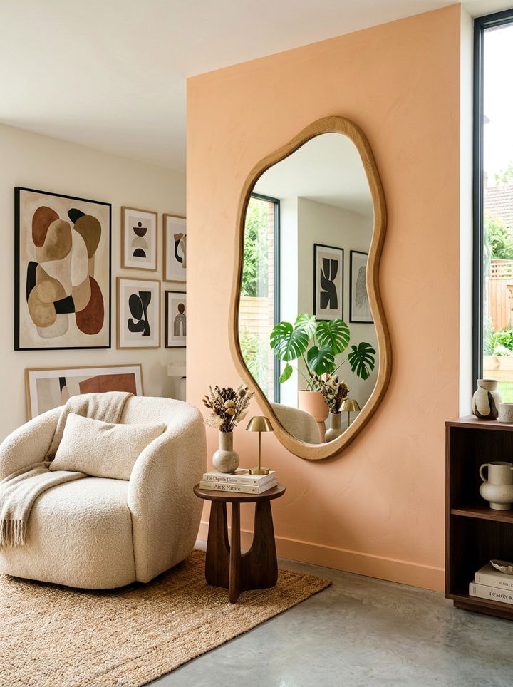 Irregular Organic Shape Mirror - 30 bedroom decorative mirrors