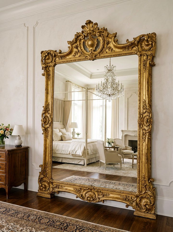 Italian ornate mirror - 30 Italian bedroom ideas