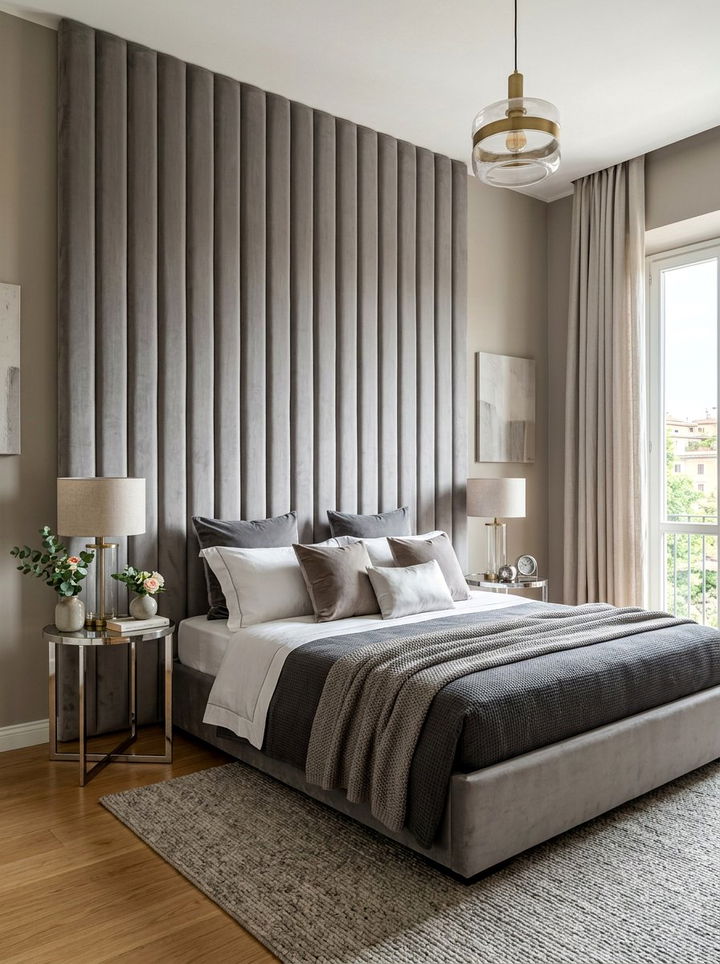 Italian upholstered headboard - 30 Italian bedroom ideas