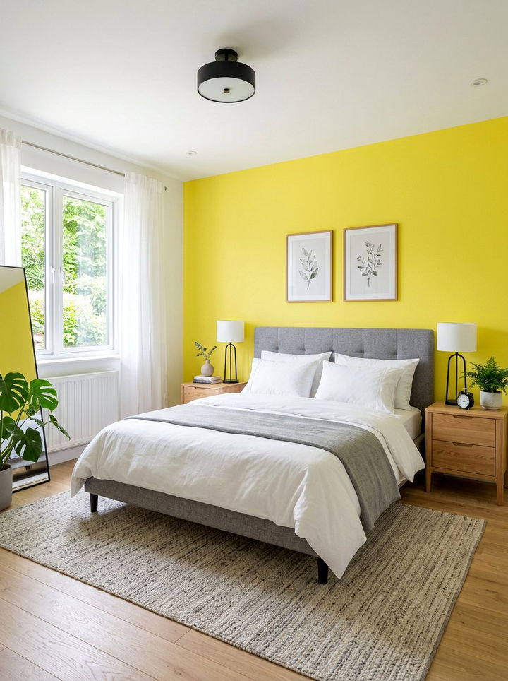 Item1 - 30 bright yellow bedroom ideas