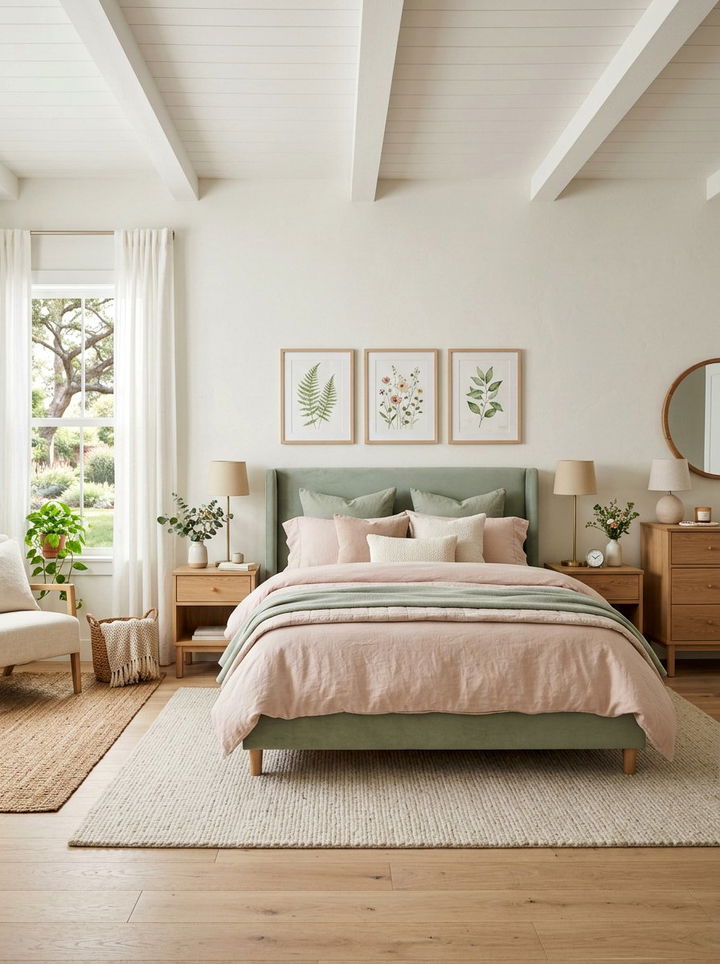 Item1 - 30 pink and green bedroom color combo