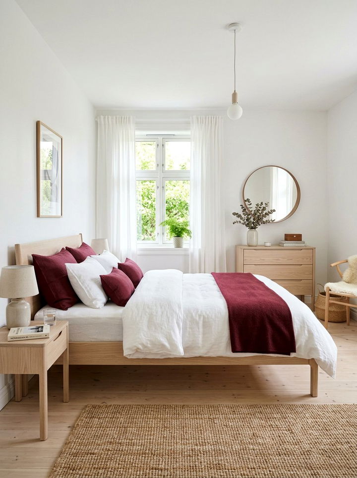 Item10 - 30 wine red bedroom ideas