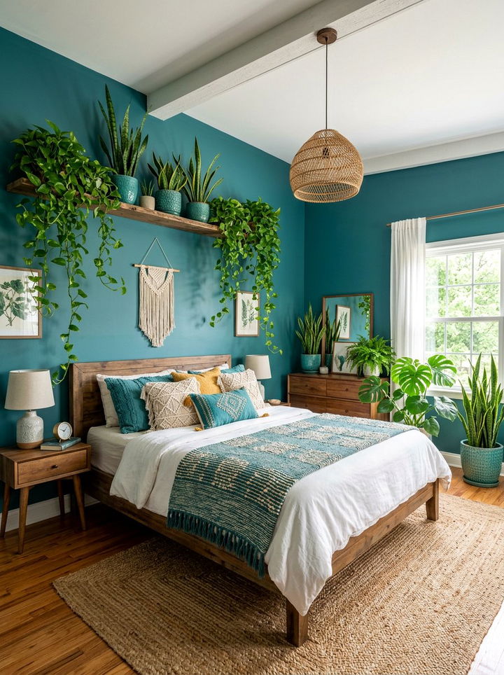 Item12 - 30 bohemian teal bedroom ideas