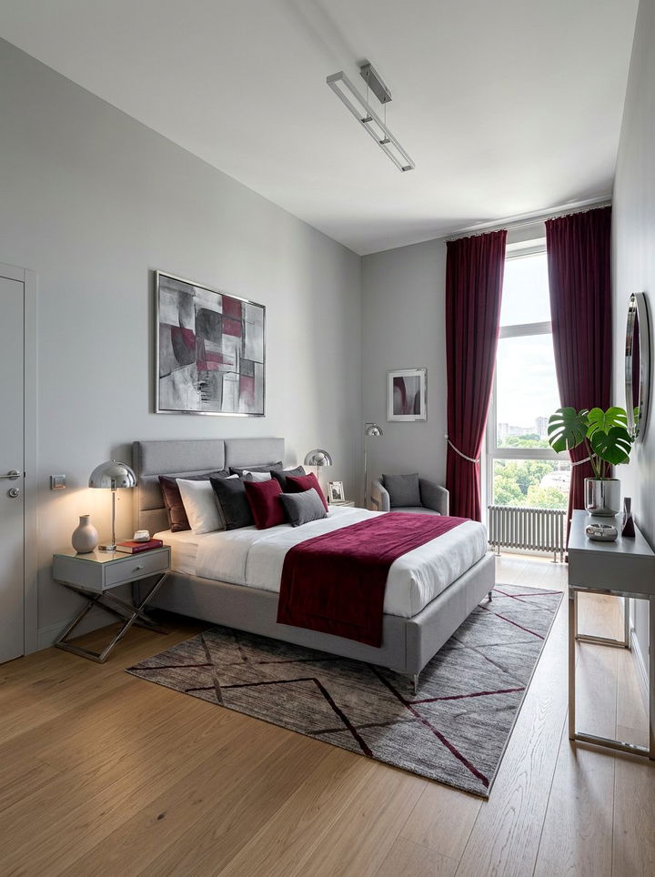 Item12 - 30 wine red bedroom ideas