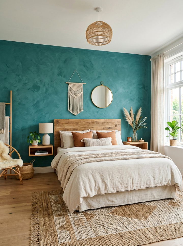 Item13 - 30 bohemian teal bedroom ideas
