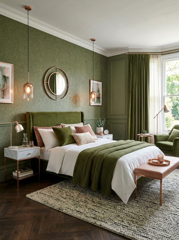 Item13 - 30 pink and green bedroom color combo