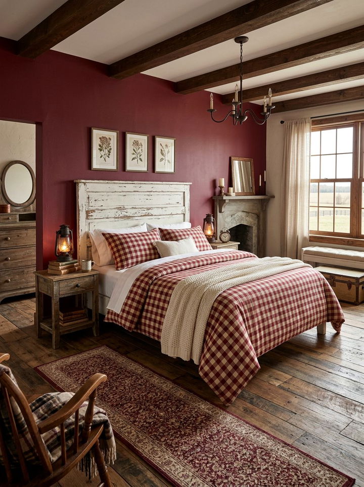 Item13 - 30 wine red bedroom ideas