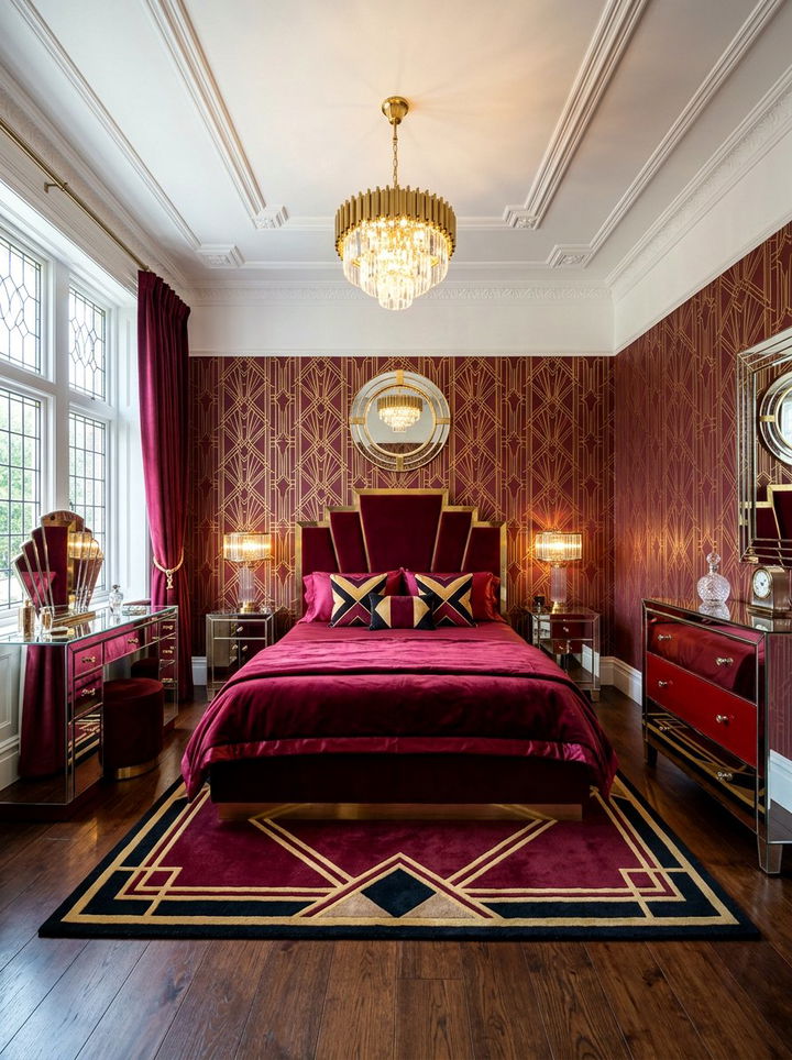 Item14 - 30 wine red bedroom ideas