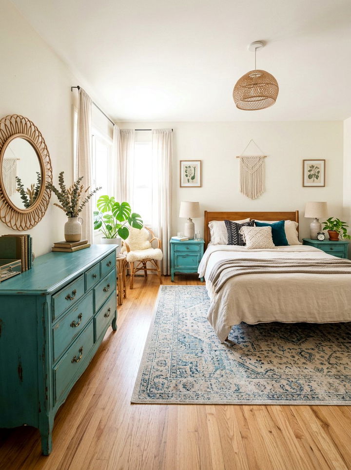 Item15 - 30 bohemian teal bedroom ideas