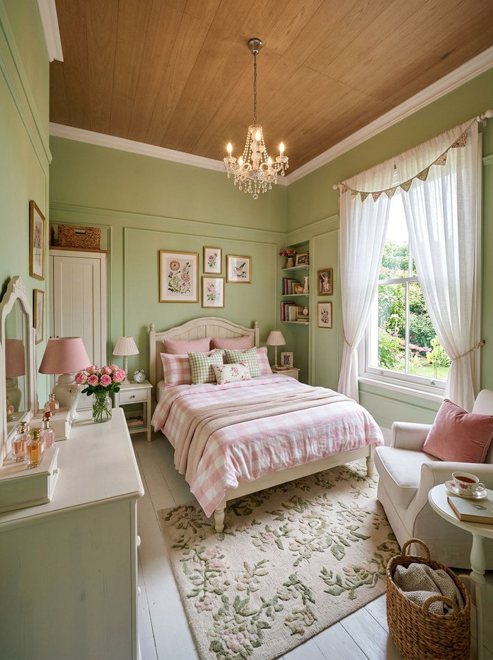 Item15 - 30 pink and green bedroom color combo