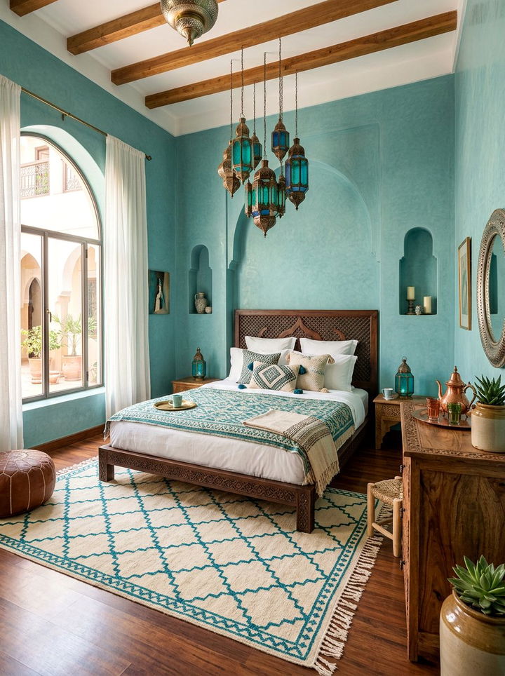 Item16 - 30 bohemian teal bedroom ideas