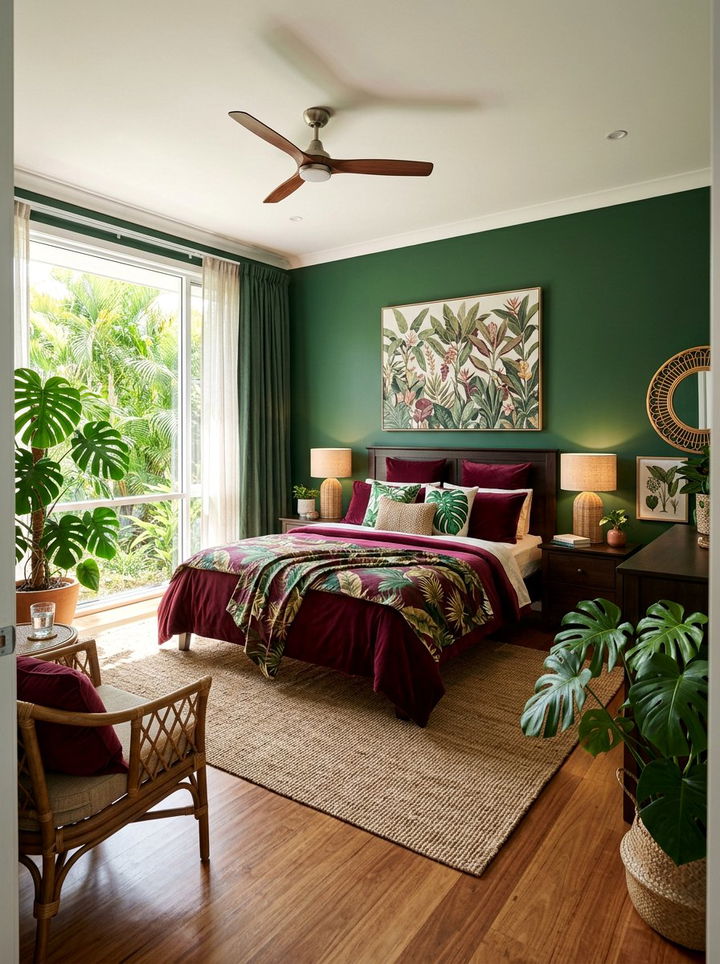 Item17 - 30 wine red bedroom ideas