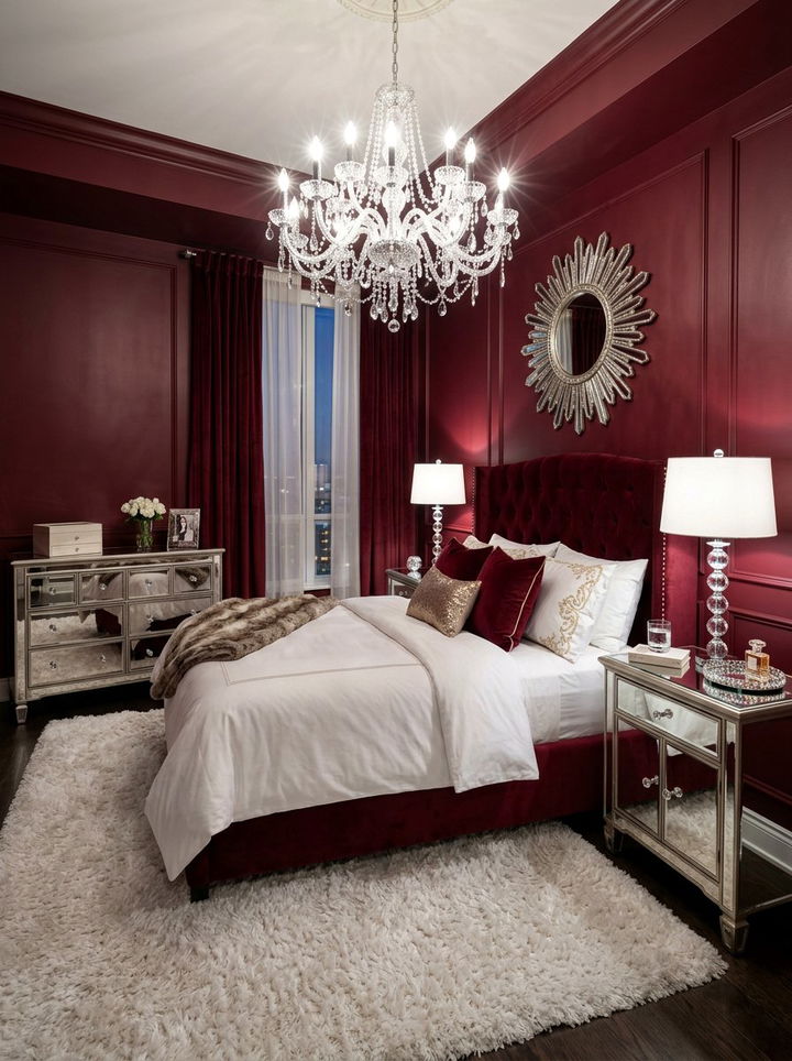 Item18 - 30 wine red bedroom ideas