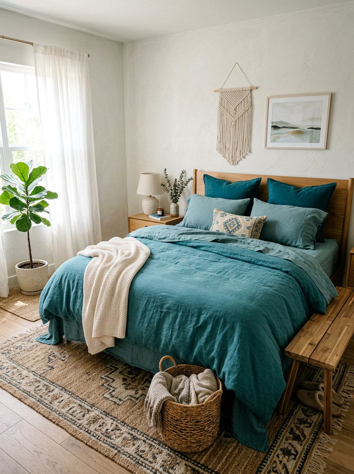Item19 - 30 bohemian teal bedroom ideas