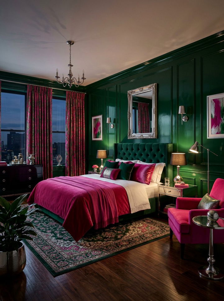 Item20 - 30 pink and green bedroom color combo